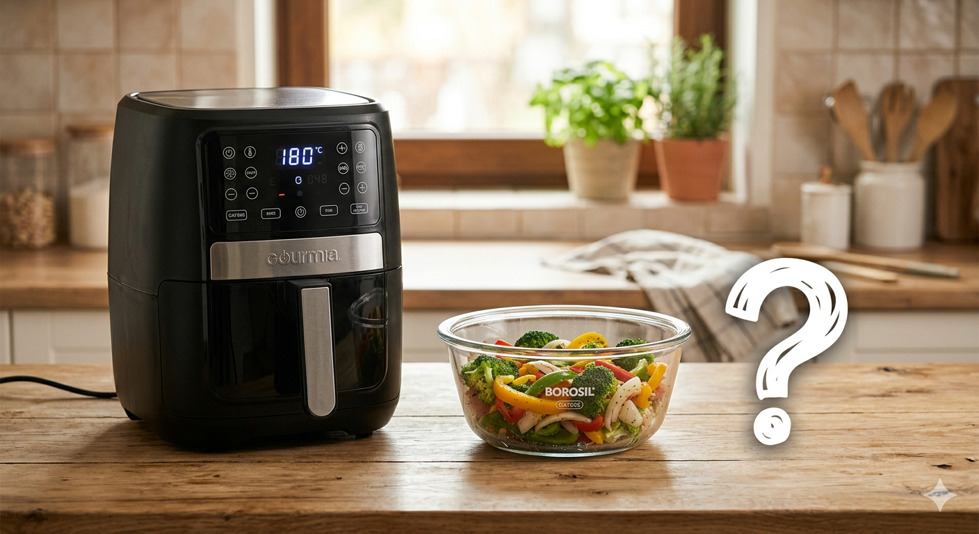 pode colocar vidro na air fryer​