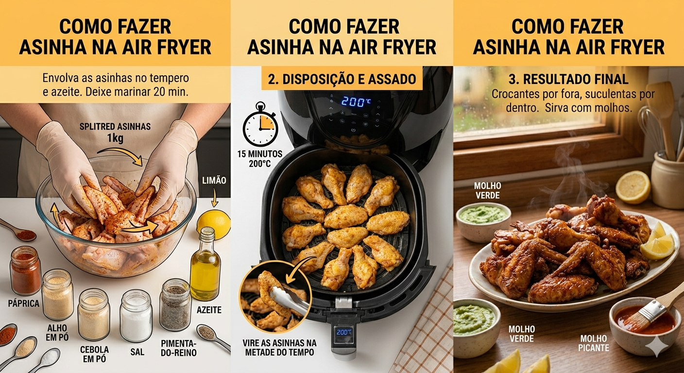 como fazer asinha na air fryer​